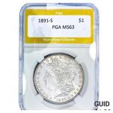 1891-S Morgan Silver Dollar PGA MS63