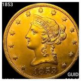 1853 $10 Gold Eagle UNCIRCULATED