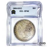 1900-O/CC Morgan Silver Dollar ICG EF40