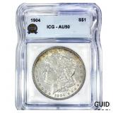 1904 Morgan Silver Dollar ICG AU50