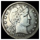 1910-D Silver Barber Quarter ABOUT UNCIRCULATED
