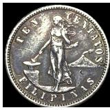 1904 Philippines Silver 10 Centavos