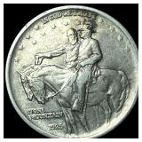 1925 Silver Stone Mountain Half Dollar NEARLY  UN