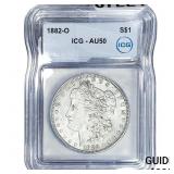 1882-O Morgan Silver Dollar ICG AU50