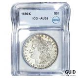 1886-O Morgan Silver Dollar ICG AU55