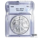 1999 Silver Eagle ICG MS70