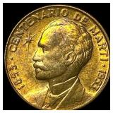 1953 Cuba Brass 1 Centavo - Commemorative