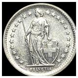 1967B Switzerland Silver 1/2 Franc