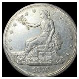 1876-S Silver Trade Dollar NEARLY  UNCIRCULATED