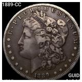 1889-CC Morgan Silver Dollar ABOUT UNCIRCULATED