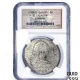 1783MO FF Mexico Silver 8 Reales El Cazador NGC Ge