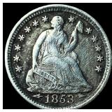 1853 Arrows Seated Liberty Half Dime CLOSELY UNCIR