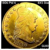 1806 Ptd 6,8X5 Stars $5 Gold Half Eagle HIGH GRADE