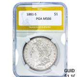 1881-S Morgan Silver Dollar PGA MS66