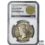 1924 Silver Peace Dollar NGC  Brilliant Unc