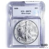 1999 Silver Eagle ICG MS70