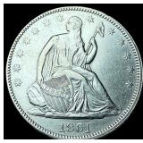 1861 Silver Half Dollar CHOICE AU