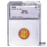1995 Lincoln Memorial Cent PCI MS66 90% RED