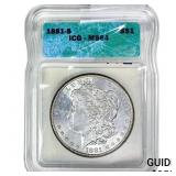 1881-S Morgan Silver Dollar ICG MS64