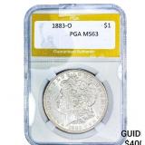 1883-O Morgan Silver Dollar PGA MS63