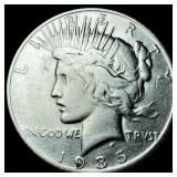 1935 Silver Peace Dollar NEARLY UNCIRCULATED