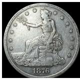 1876-S Silver Trade Dollar NEARLY  UNCIRCULATED