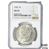 1902 Morgan Silver Dollar NGC MS64
