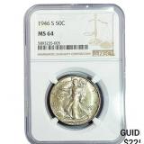 1946-S Walking Liberty Half Dollar NGC MS64