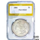 1886 Morgan Silver Dollar PGA MS64