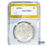1878-S Morgan Silver Dollar PGA MS63
