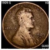 1909-S VDB Wheat Cent NEARLY UNCIRCULATED