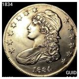 1834 Capped Bust Half Dollar CHOICE AU