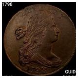 1798 Draped Bust Large Cent NEARLY UNCIRCULATED