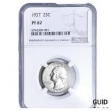 1937 Washington Silver Quarter NGC PR67