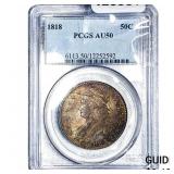 1818 Capped Bust Half Dollar PCGS AU50