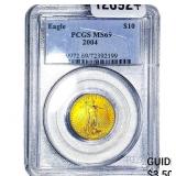 2004 $10 Gold Eagle 1/4oz AGW PCGS MS69