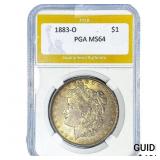 1883-O Morgan Silver Dollar PGA MS64