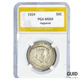 1924 Huguenot Half Dollar PGA MS64
