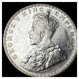 1919 India Silver 1 Rupee UNCIRCULATED