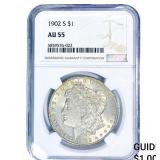 1902-S Morgan Silver Dollar NGC AU55