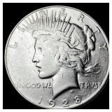 1928-S Silver Peace Dollar CLOSELY UNCIRCULATED