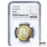 1936-S Cincinatti Half Dollar NGC MS66