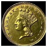 1861 Gold $1 Indian Princess Head UNCIRCULATED