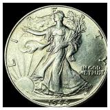 1944-S Silver Walking Liberty Half Dollar UNCIRCUL