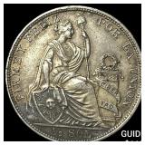 1922 Peru Silver 1/2 Sol