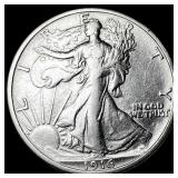 1916-D Silver Walking Liberty Half Dollar CLOSELY