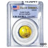 2005 $10 Gold Eagle 1/4oz AGW PCGS MS69
