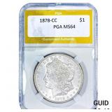 1878-CC Morgan Silver Dollar PGA MS64