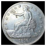 1876-S Silver Trade Dollar NEARLY  UNCIRCULATED