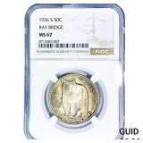 1936-S Bay Bridge Half Dollar NGC MS67